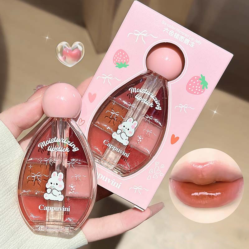 6 컬러 미러 립 글로스 팔레트 모이스춰라이징 젤리 립 - Lip Tint Korean 리뷰 및 가격