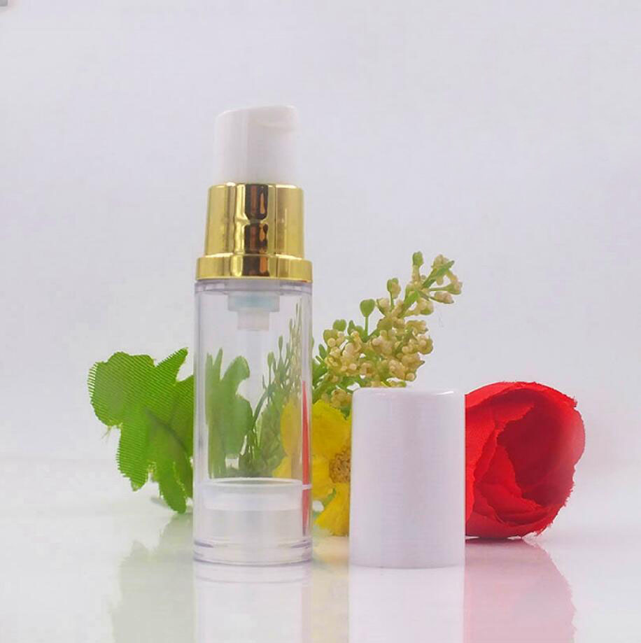 5ML 투명 플라스틱 에어리스 병 골드 펌프 로션/에멀 - Essence Serum Toner 리뷰 및 가격