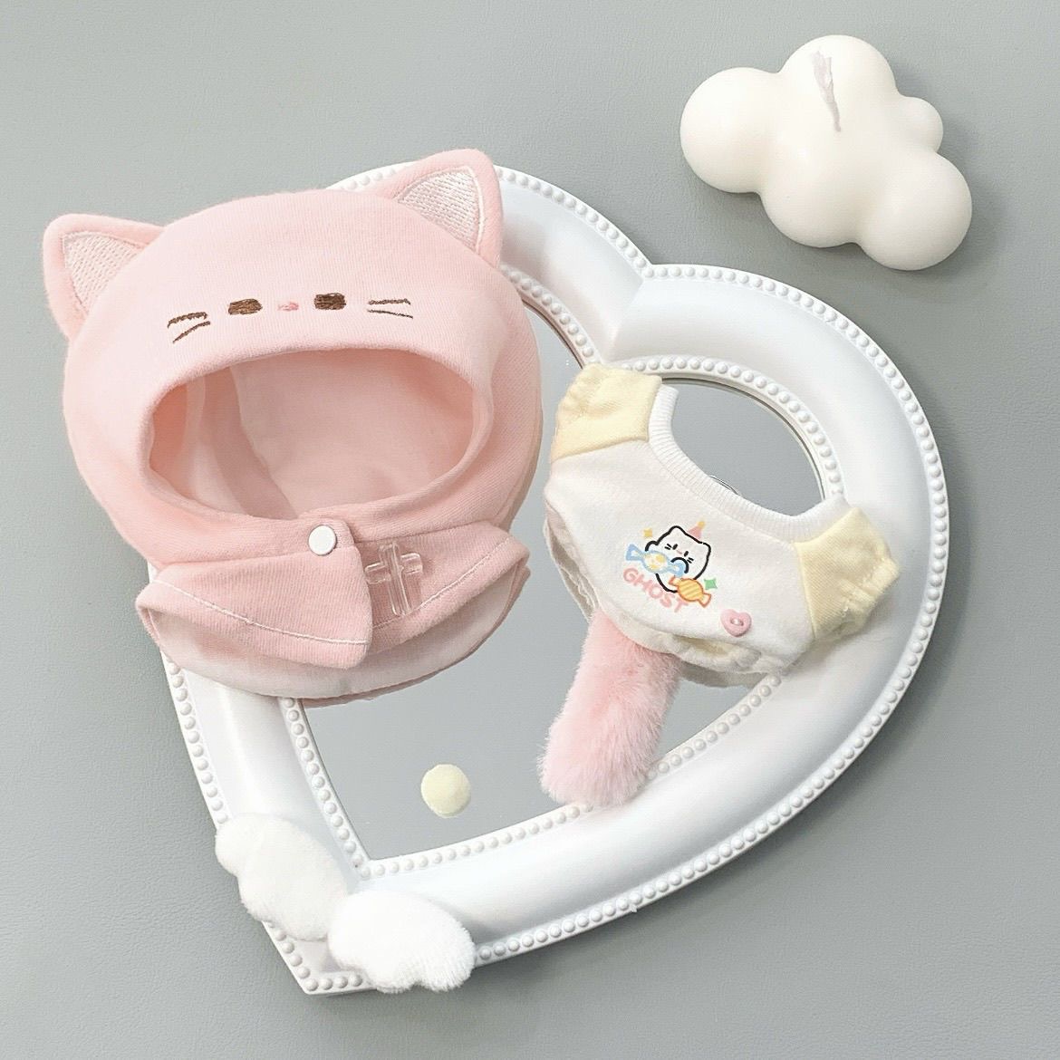 10cm 면 인형 꼬리가 있는 고양이 귀 봉제 동물 모 - Korean Girls Lifestyle 리뷰 및 가격