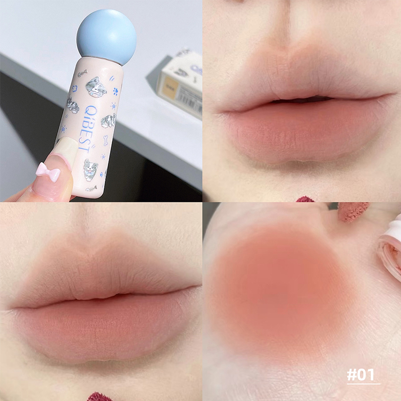 QIBEST 귀여운 벨벳 매트 립 머드 방수 비접착 립 - Lip Tint Korean 리뷰 및 가격